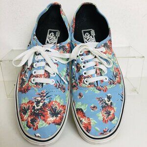 Vans x Star Wars Yoda Floral Canvas Sneakers Blue Print Shoes